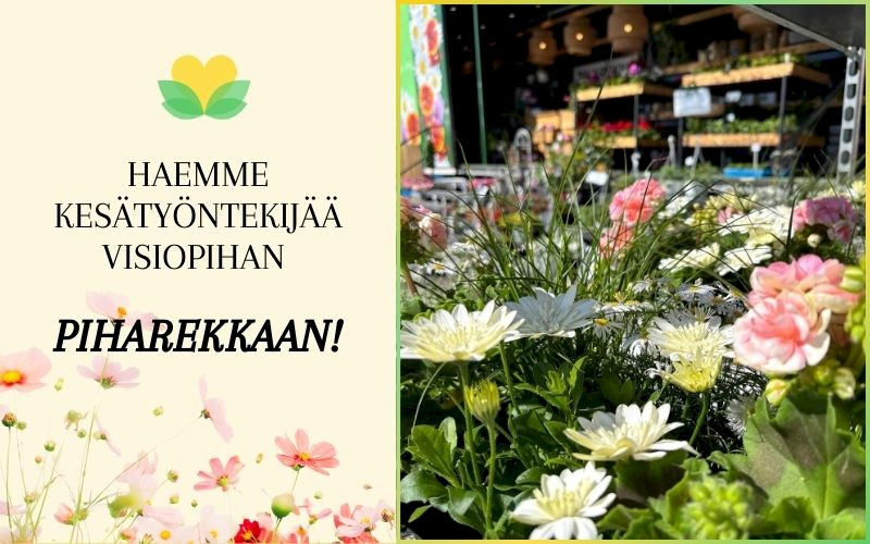 visiopihan piharekka hakee kesätyöntekijää