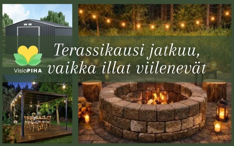 VisioPIHAn verkkokaupasta terassilämmittimet sekä pihavajat